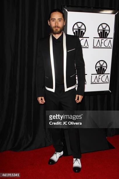 Actor Jared Leto attends The 39th Annual Los Angeles Film Critics Association Awards at InterContinental Hotel on January 11, 2014 in Century City,...