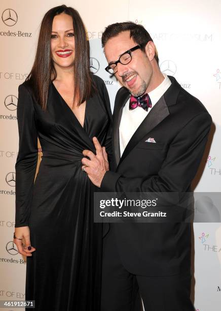 Christina McLarty and David Arquette arrives at the The Art of Elysium's 7th Annual HEAVEN Gala Presented By Mercedes-Benz on January 11, 2014 in Los...