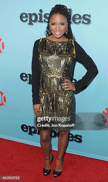 Actress Shanola Hampton arrives at Showtime Celebrates All-New Seasons Of "Shameless," "House Of Lies" And "Episodes" at Cecconi's Restaurant on...