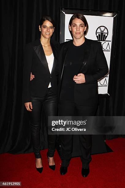 Robyn Shapiro and Megan Ellison attend The 39th Annual Los Angeles Film Critics Association Awards at InterContinental Hotel on January 11, 2014 in...