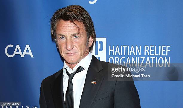 Sean Penn arrives at the 3rd Annual Sean Penn & Friends Help Haiti Home Gala benefiting J/P HRO presented By Giorgio Armani held at Montage Beverly...