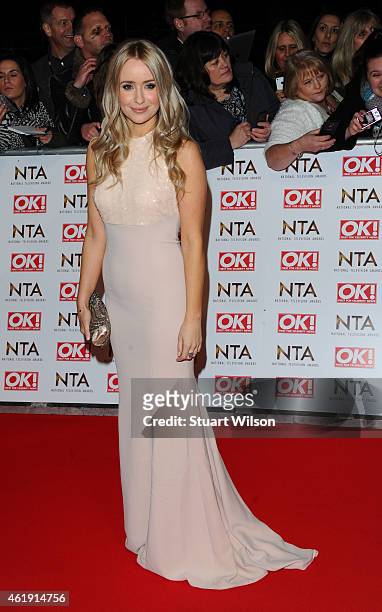 Sammy Winward attends the National Television Awards at 02 Arena on January 21, 2015 in London, England.