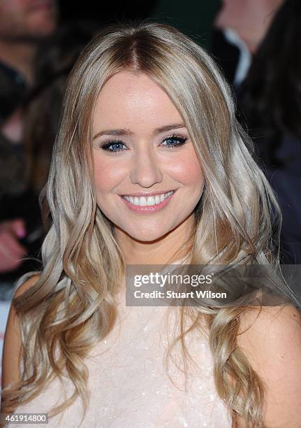 Sammy Winward attends the National Television Awards at 02 Arena on January 21, 2015 in London, England.