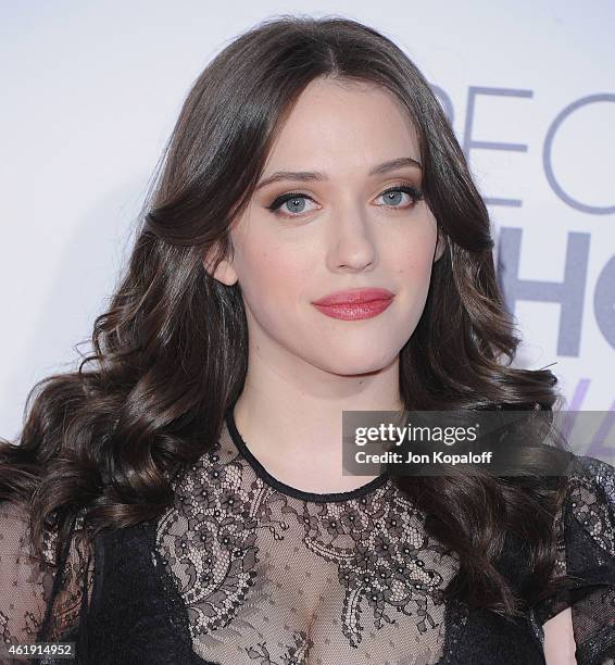 Actress Kat Dennings arrives at The 41st Annual People's Choice Awards at Nokia Theatre L.A. Live on January 7, 2015 in Los Angeles, California.