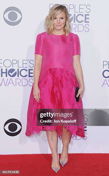 Actress Kristen Bell arrives at The 41st Annual People's Choice Awards at Nokia Theatre L.A. Live on January 7, 2015 in Los Angeles, California.