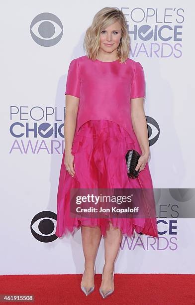 Actress Kristen Bell arrives at The 41st Annual People's Choice Awards at Nokia Theatre L.A. Live on January 7, 2015 in Los Angeles, California.