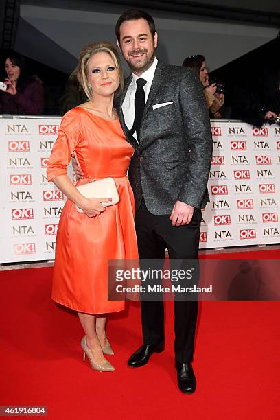 Kellie Bright and Danny Dyer attend the National Television Awards at 02 Arena on January 21, 2015 in London, England.
