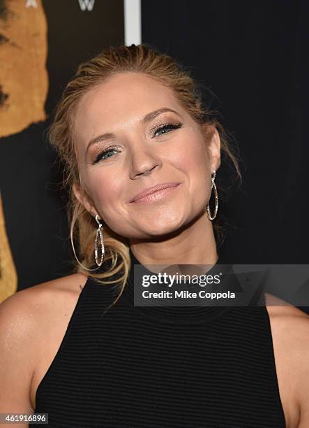 Actress Vanessa Ray attends the "Black Sea" New York screening at Landmark Sunshine Cinema on January 21, 2015 in New York City.