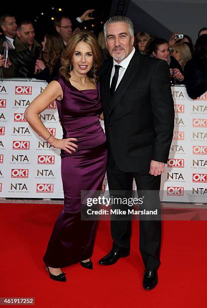 Paul Hollywood and Alexandra Hollywood attend the National Television Awards at 02 Arena on January 21, 2015 in London, England.