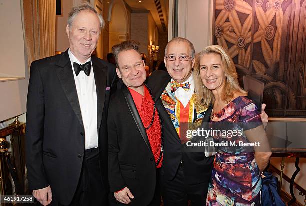 Anthony Whitworth-Jones, Peter Sellars and guests attend the English National Opera's Glorious Gala Evening at The Savoy Hotel on January 21, 2015 in...