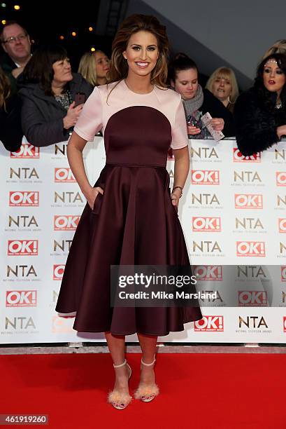 Ferne McCann attends the National Television Awards at 02 Arena on January 21, 2015 in London, England.