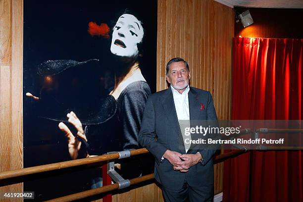 Owner of the Theater Jean-Claude Camus attend 'La Maison d'a cote' Theater Play at Theatre du Petit Saint Martin on January 21, 2015 in Paris, France.