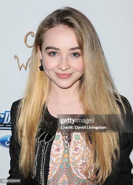 Actress Sabrina Carpenter attends Coco Jones' Sweet 16 birthday party at the SLS Hotel on January 11, 2014 in Beverly Hills, California.