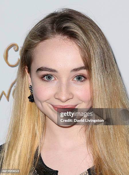 Actress Sabrina Carpenter attends Coco Jones' Sweet 16 birthday party at the SLS Hotel on January 11, 2014 in Beverly Hills, California.