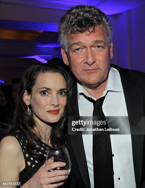 Winona Ryder and Joseph Vitarelli attend the 3rd annual Sean Penn & Friends HELP HAITI HOME Gala benefiting J/P HRO presented by Giorgio Armani at...