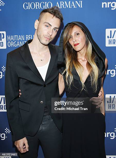 Asaf Avidan and Hadas Kleinman arrive at the 3rd Annual Sean Penn & Friends Help Haiti Home Gala benefiting J/P HRO presented By Giorgio Armani held...