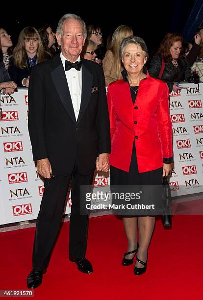 Michael Buerk and Christine Buerk attend the National Television Awards at 02 Arena on January 21, 2015 in London, England.