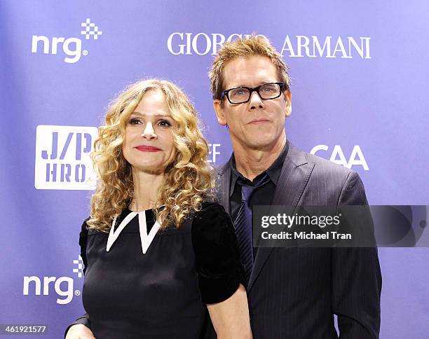 Kyra Sedgwick and Kevin Bacon arrive at the 3rd Annual Sean Penn & Friends Help Haiti Home Gala benefiting J/P HRO presented By Giorgio Armani held...