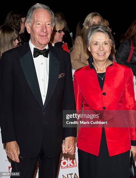 Michael Buerk and Christine Buerk attend the National Television Awards at 02 Arena on January 21, 2015 in London, England.
