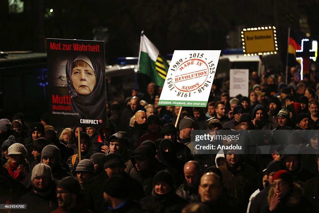 Anti-Islam Protests in Leipzig, Germany