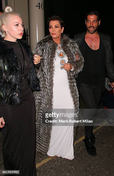 Kris Jenner at the Arts Club on January 21, 2015 in London, England.