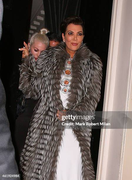 Kris Jenner at the Arts Club on January 21, 2015 in London, England.