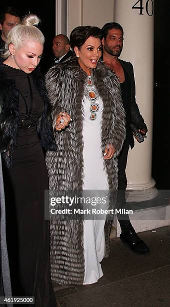 Kris Jenner at the Arts Club on January 21, 2015 in London, England.