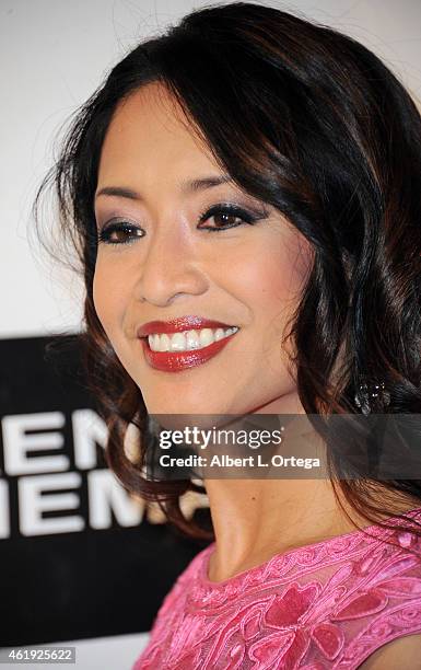 Actress Chuti Tiu arrives for the Screening Of "Pretty Rosebud" held at Arena Cinema Hollywood on January 16, 2015 in Hollywood, California.