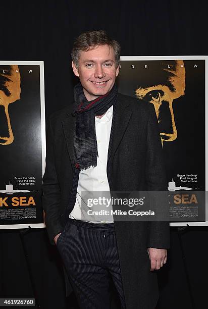 Director Kevin Macdonald attends the "Black Sea" New York screening at Landmark Sunshine Cinema on January 21, 2015 in New York City.