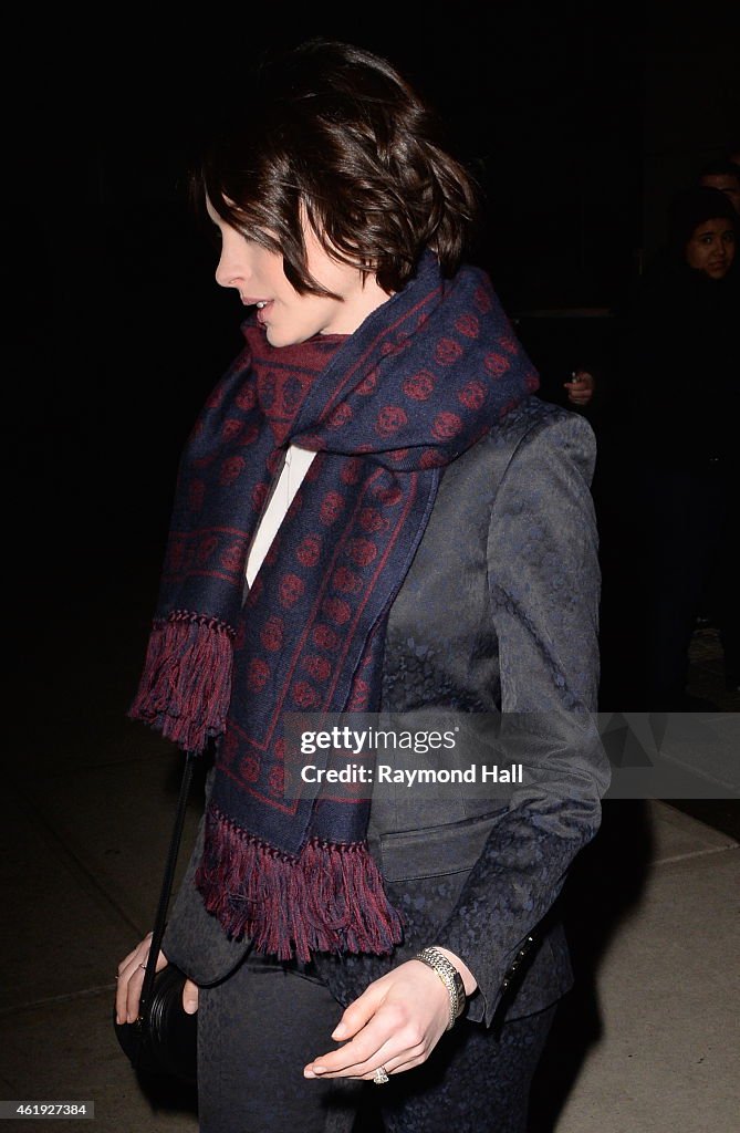 Celebrity Sightings In New York City - January 21, 2015