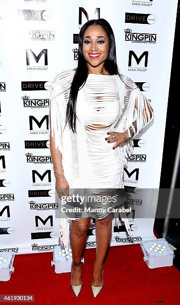 Personality Mimi Faust attends attends her birthday party at No. 8 on January 21, 2015 in New York City.