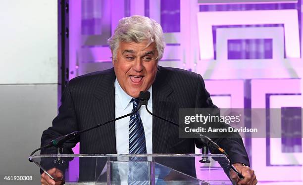 Jay Leno attends 2th Annual Brandon Tartikoff Legacy Awards at NATPE 2015 at Fontainebleau Miami Beach on January 21, 2015 in Miami Beach, Florida.