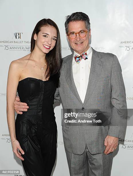 April Giangeruso and Jeff Riley atttend American Ballet Theatre's 75th Anniversary Celebration at Alice Tully Hall, Lincoln Center on January 21,...