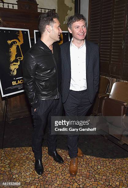 Actor Jude Law and director Kevin Macdonald attend the "Black Sea" after party at Macao Trading Co. On January 21, 2015 in New York City.