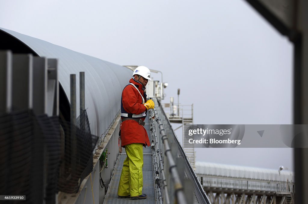 Views Of Conveyors Transporting Soil For Elevating The City's Ground Level