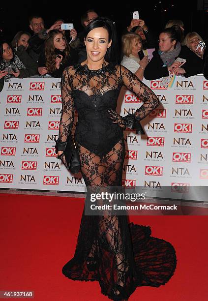 Stephanie Davis attends the National Television Awards at 02 Arena on January 21, 2015 in London, England.