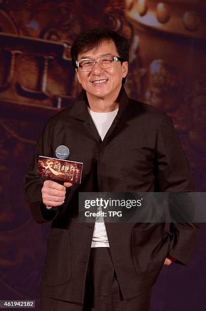 Jackie Chan attends the press conference of "Dragon Blade" on 21th January, 2015 in Beijing, China.