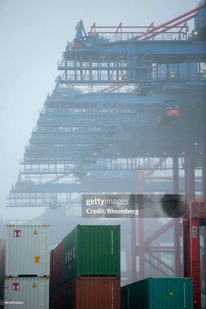 Container Shipping Operations At Port Of Hamburg