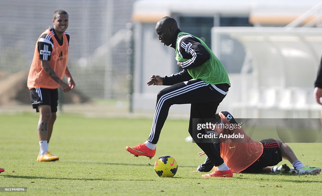 Besiktas' new transfer Opare at training session