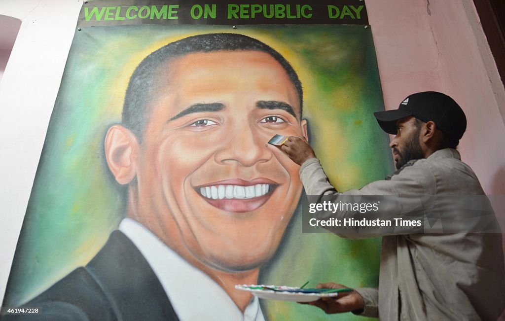 Artist Paints Portrait Of US President Barack Obama Ahead Of His India Visit