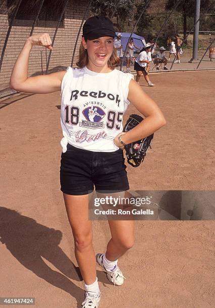 Actress CAri Shayne attends the Teen Impact vs. Daytime Television All-Stars Softball Battle to Benefit the Teen Impact Program at Children's...