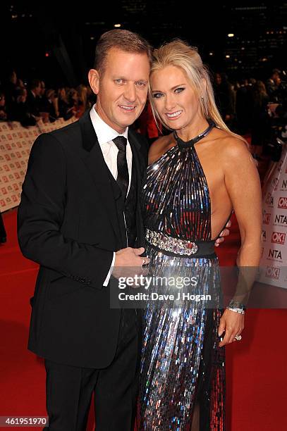 Jeremy Kyle and Carla Germaine attend the National Television Awards at 02 Arena on January 21, 2015 in London, England.