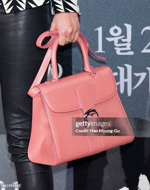 South Korean actress Kim Hee-Sun attends the VIP screening of "Gangnam Blues" at COEX Mega Box on January 20, 2015 in Seoul, South Korea. The film...