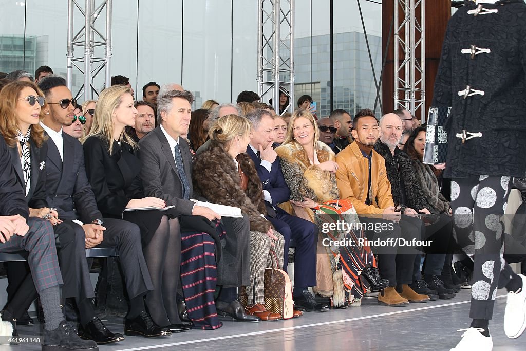 Louis Vuitton : Front Row - Paris Fashion Week - Menswear F/W 2015-2016