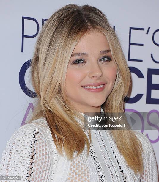 Actress Chloe Grace Moretz poses in the press room at The 41st Annual People's Choice Awards at Nokia Theatre L.A. Live on January 7, 2015 in Los...