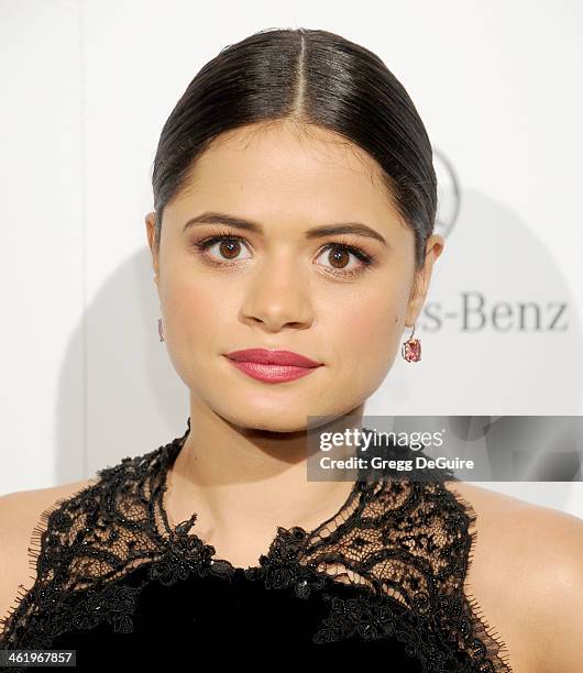 Actress Melonie Diaz arrives at The Art of Elysium's 7th Annual HEAVEN Gala at the Guerin Pavilion at the Skirball Cultural Center on January 11,...