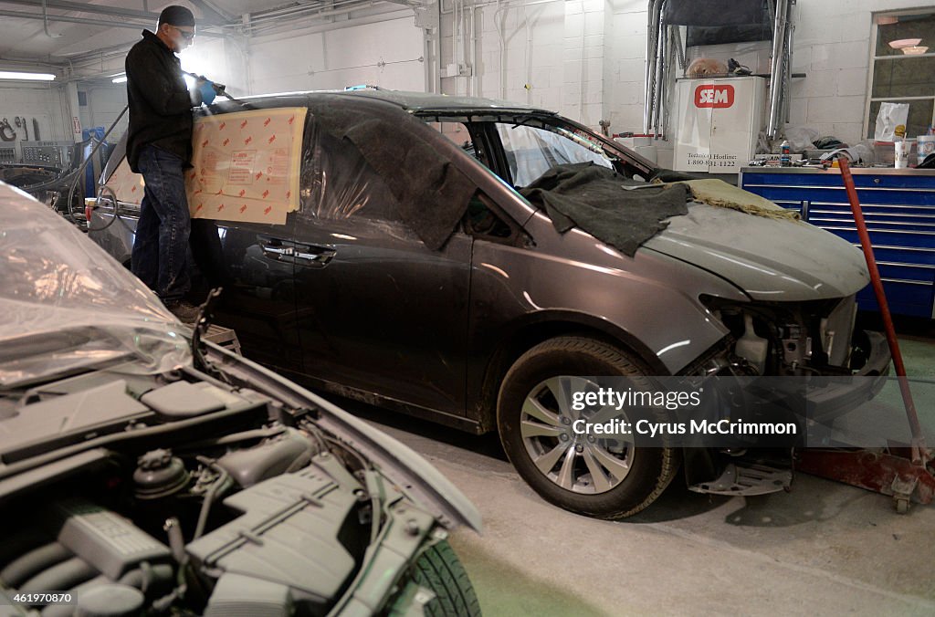 Auto body shops in the Denver metro area are packed with cars. Cars with hail damage from last year and cars needing repair from the winter collision season have filled the garages.