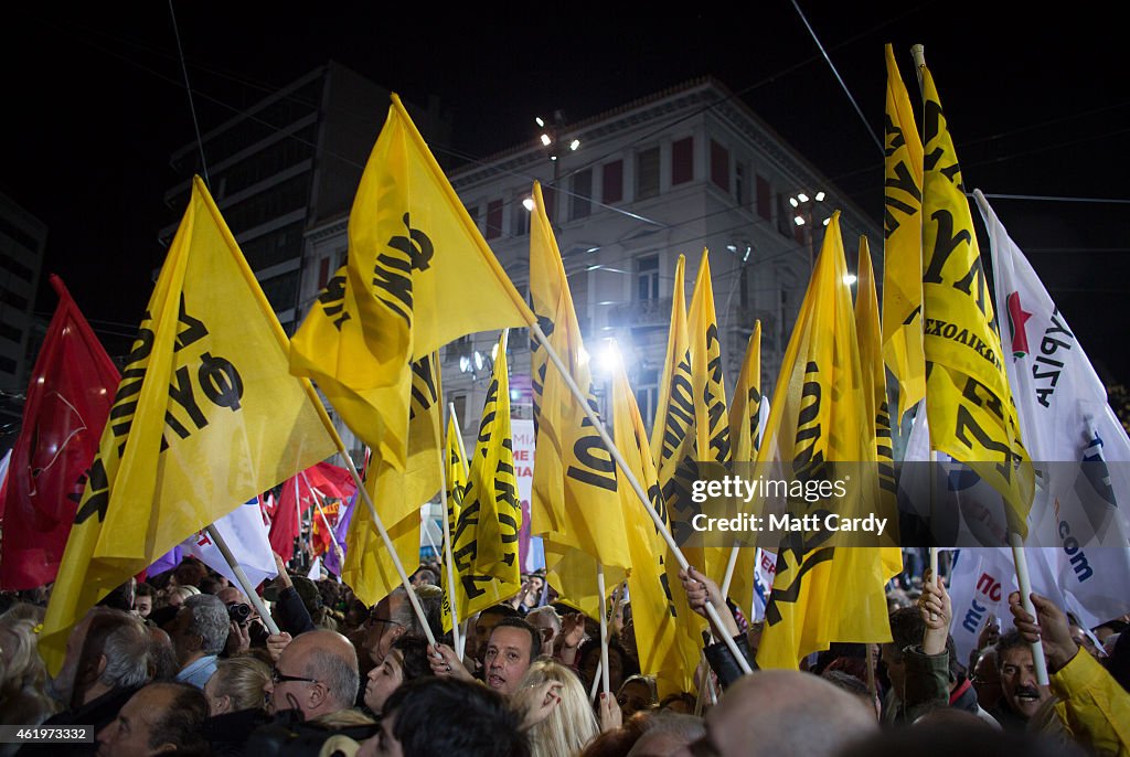 Syriza Party Rally Before This Weekend's General Election