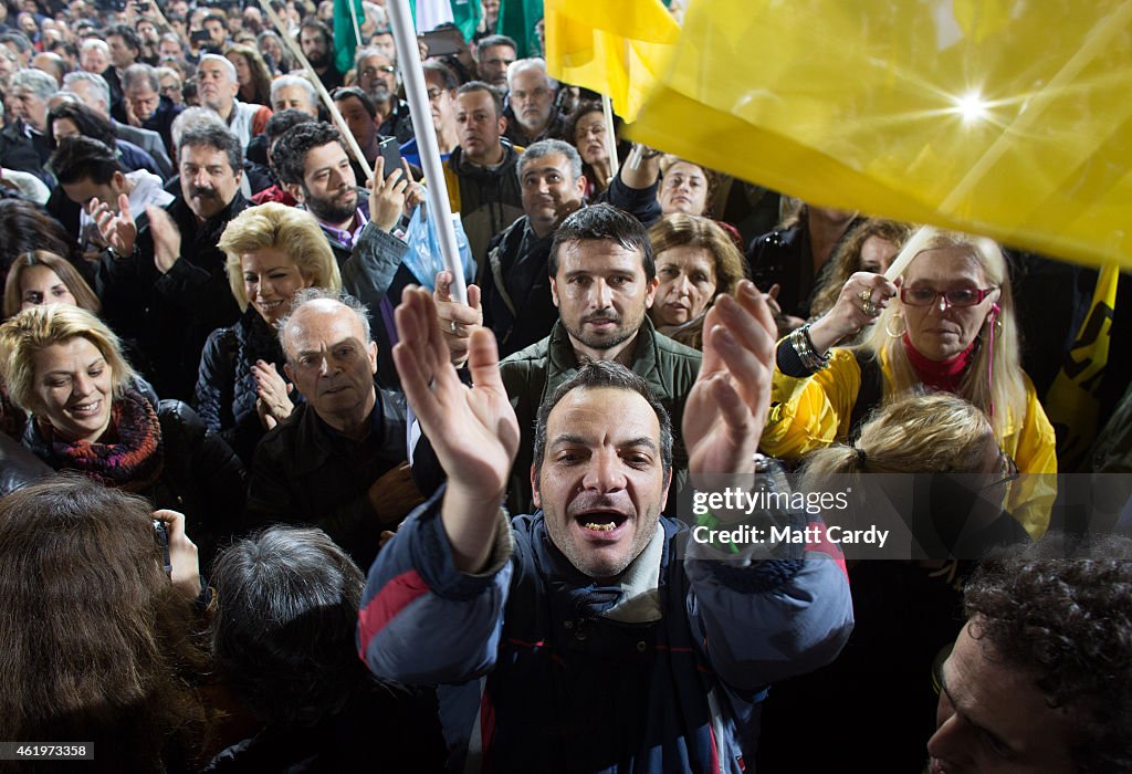 Syriza Party Rally Before This Weekend's General Election