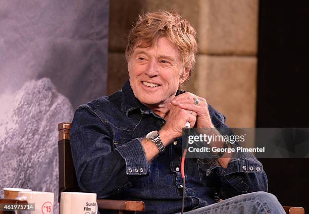 Sundance Institute President Robert Redford during the Day One Press Conference for 2015 Sundance Film Festival on January 22, 2015 in Park City,...